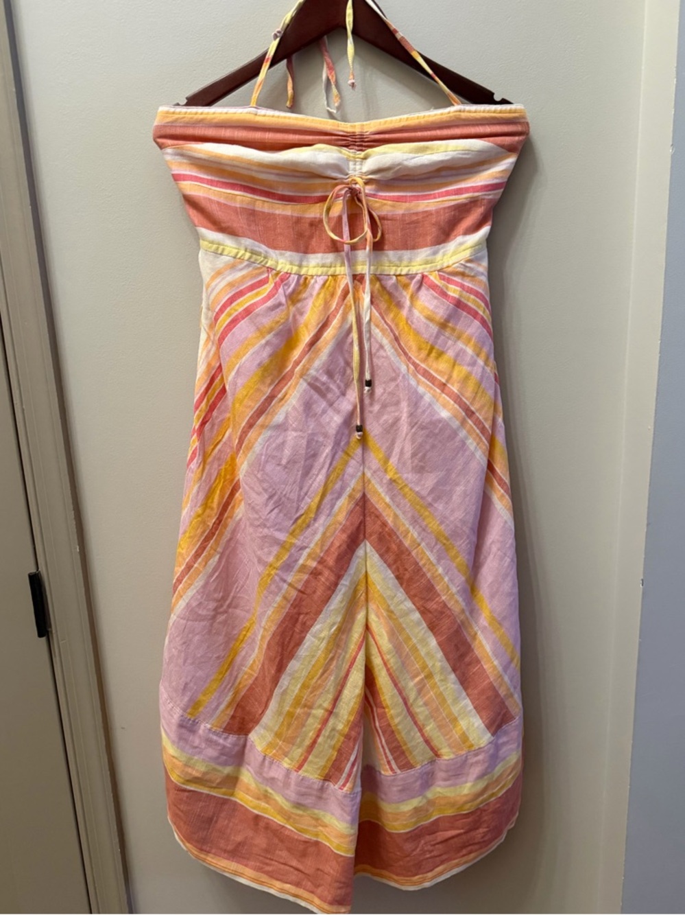 Anthropologie Savannah Halter Dress Multi Color Size 8